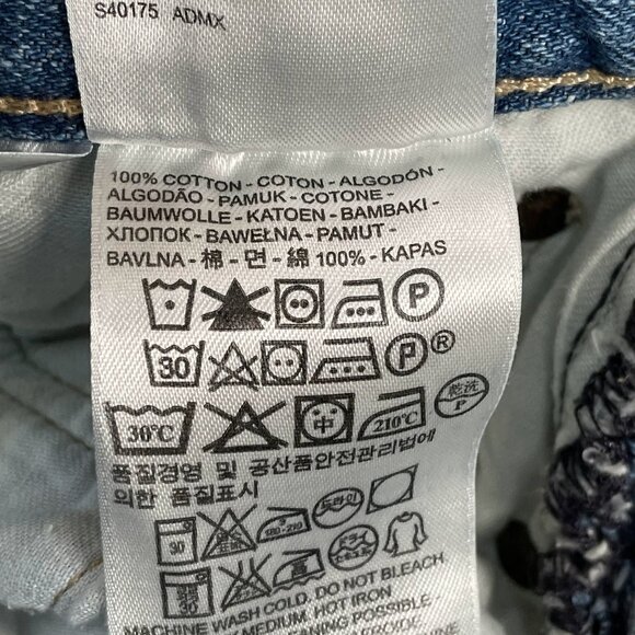 Levis 501 Jeans Mens 29x32 Light Wash Straight Leg Button Fly Denim - Picture 10 of 10